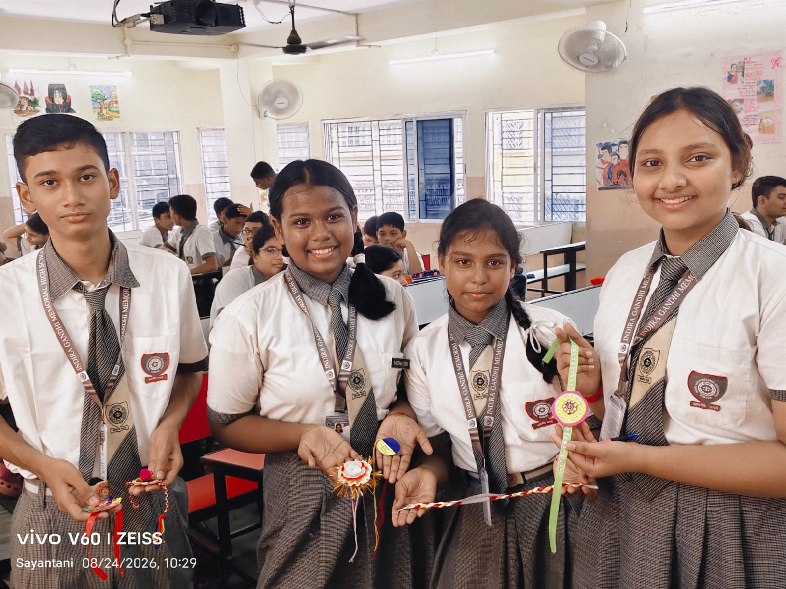 Rakhi Making Competition at IGMHS Dum Dum by the students of Class 6-8